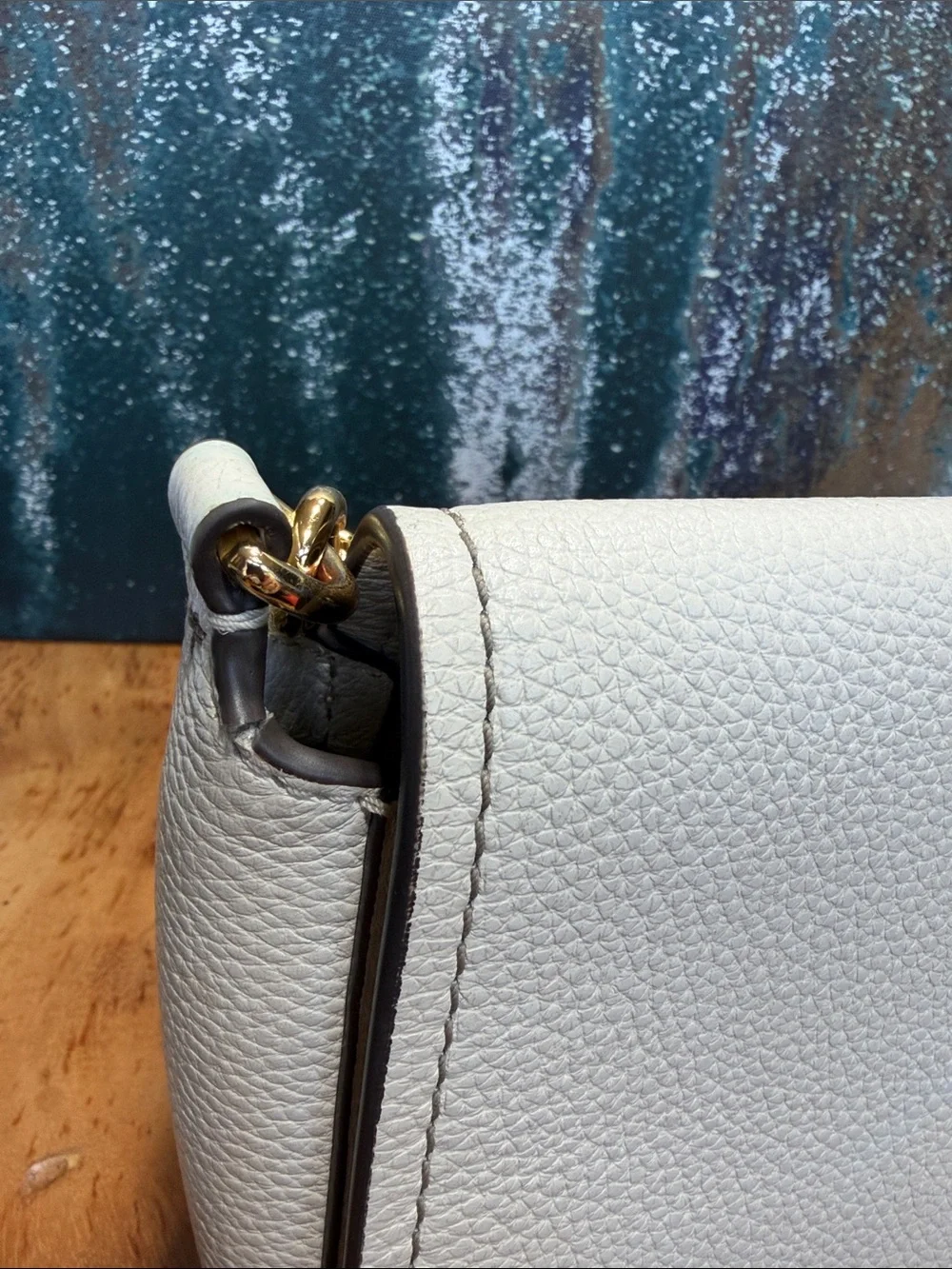 Tory Burch Quiet Luxury Thea Pebbled Leather Flap Crossbody New Ivory